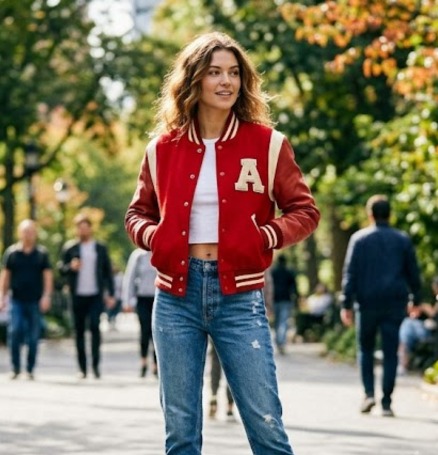 crop top letterman jackets